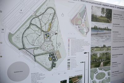 Парк у новой ледовой арены в Новосибирске откроется летом 2022 года