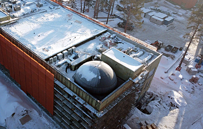 Планетарий с полнокупольным изображением Млечного Пути строят в кампусе НГУ